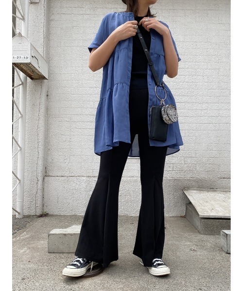 LiSeek（リシーク）の「【LiSeeK】ティアードシフォンブラウス（シャツ/ブラウス・レディース・ホワイト/グレー/ブルー/ブラック・FREE）」の16枚目の写真