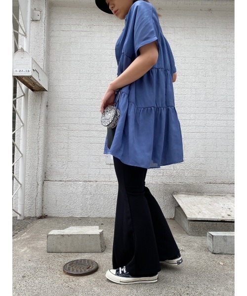 LiSeek（リシーク）の「【LiSeeK】ティアードシフォンブラウス（シャツ/ブラウス・レディース・ホワイト/グレー/ブルー/ブラック・FREE）」の18枚目の写真