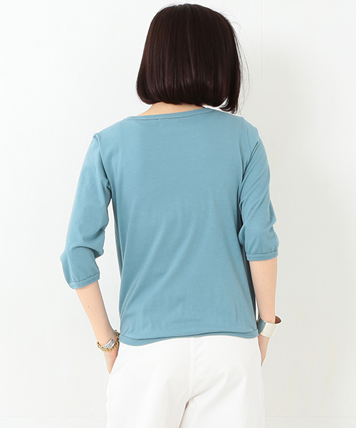 BEAMS BOY(ビームスボーイ)の「【一部予約】BEAMS BOY / 天竺 無地 ボートネック 7分(Tシャツ/カットソー・レディース・ホワイト/グレー/レッド/ブルー系その他/カーキ/ネイビー・ONE SIZE)」の14枚目の写真