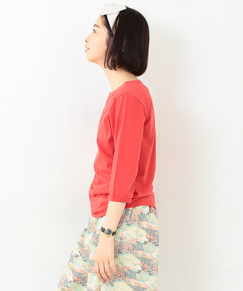 BEAMS BOY(ビームスボーイ)の「【一部予約】BEAMS BOY / 天竺 無地 ボートネック 7分(Tシャツ/カットソー・レディース・ホワイト/グレー/レッド/ブルー系その他/カーキ/ネイビー・ONE SIZE)」の16枚目の写真