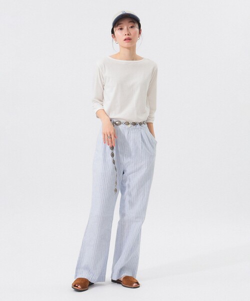 BEAMS BOY(ビームスボーイ)の「【一部予約】BEAMS BOY / 天竺 無地 ボートネック 7分(Tシャツ/カットソー・レディース・ホワイト/グレー/レッド/ブルー系その他/カーキ/ネイビー・ONE SIZE)」の13枚目の写真