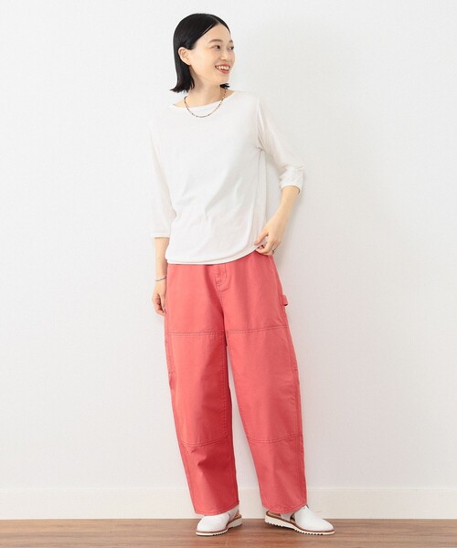 BEAMS BOY(ビームスボーイ)の「【一部予約】BEAMS BOY / 天竺 無地 ボートネック 7分(Tシャツ/カットソー・レディース・ホワイト/グレー/レッド/ブルー系その他/カーキ/ネイビー・ONE SIZE)」の7枚目の写真