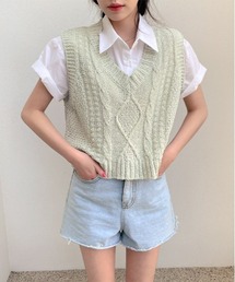 chuu | CHUU パステルサマーニットベスト(Tシャツ/カットソー)