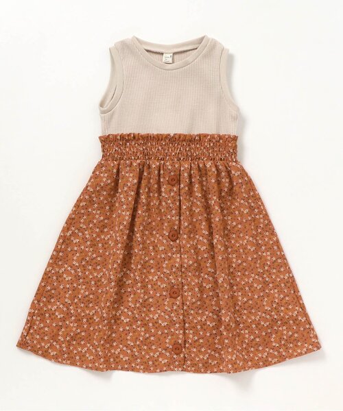セール ワッフル 花柄ドッキングワンピース ワンピース Apres Les Cours アプレレクール のファッション通販 Zozotown