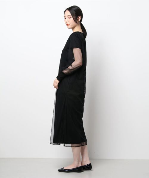 LUGIVA（ルギヴァ）の「チュール×カットセットワンピース（ワンピース・レディース・ブラック・M）」の3枚目の写真