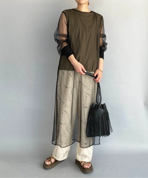 LUGIVA（ルギヴァ）の「チュール×カットセットワンピース（ワンピース・レディース・ブラック・M）」の22枚目の写真