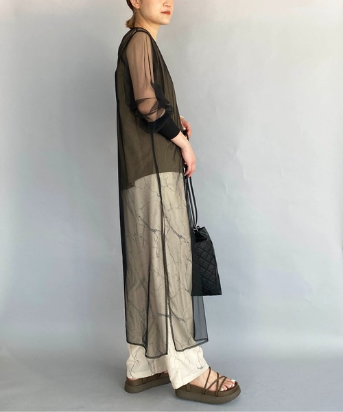 LUGIVA（ルギヴァ）の「チュール×カットセットワンピース（ワンピース・レディース・ブラック・M）」の21枚目の写真