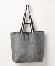 SAC（サック）の「ダメージデニム風合皮ダブルハンドルハンドバッグ  Happy&Sac（ハンドバッグ）」