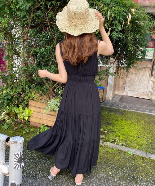 【美品】ツモリチサト.ノースリワンピース　クレプリ　海柄　楊柳　ウエストリボン 美品】ツモリチサト.ノースリワンピース クレプリ 海柄 楊柳