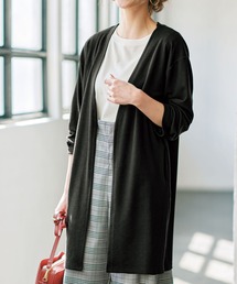 洗える美ラインロングカーディガン