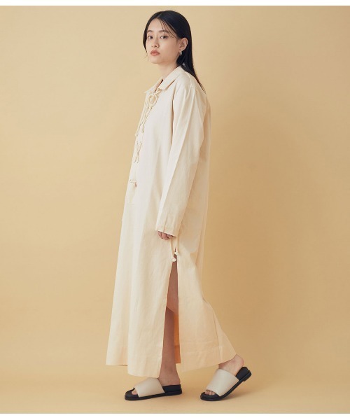 BASERANGE（ベースレンジ）の「【BASERANGE】BAYOU DRESS（ワンピース・レディース・オフホワイト・S）」の3枚目の写真