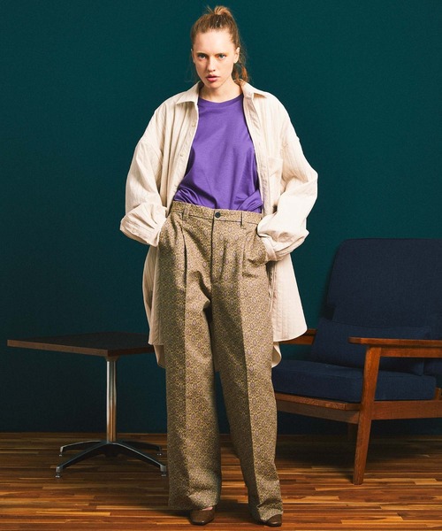 MAISON SPECIAL（メゾンスペシャル）の「《ユニセックスアイテム》ALBINI/アルビニ ヴィヴィッドカラースムースプライムオーバークルーネックロングスリーブTシャツ 【MAISON SPECIAL/メゾンスペシャル】（Tシャツ/カットソー・メンズ・ブラック/パープル/オフホワイト/ピンク/ブルー/グリーン・44/46/48）」の16枚目の写真