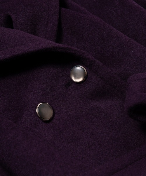 LAYMEE（レイミー）の「Wide wool coat / ワイドウールコート（その他アウター・レディース・ブラック/パープル/モカ・FREE）」の6枚目の写真
