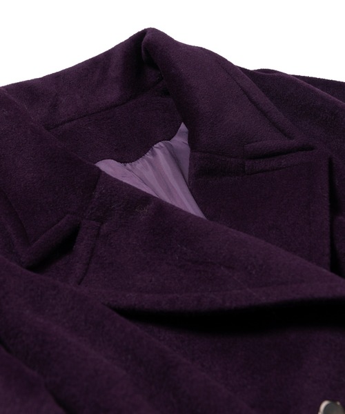 LAYMEE（レイミー）の「Wide wool coat / ワイドウールコート（その他アウター・レディース・ブラック/パープル/モカ・FREE）」の7枚目の写真