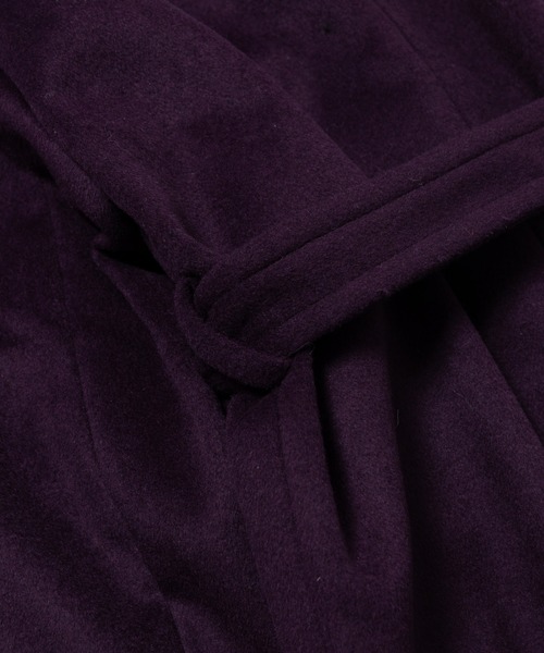 LAYMEE（レイミー）の「Wide wool coat / ワイドウールコート（その他アウター・レディース・ブラック/パープル/モカ・FREE）」の8枚目の写真