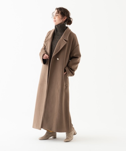 LAYMEE（レイミー）の「Wide wool coat / ワイドウールコート（その他アウター・レディース・ブラック/パープル/モカ・FREE）」の14枚目の写真