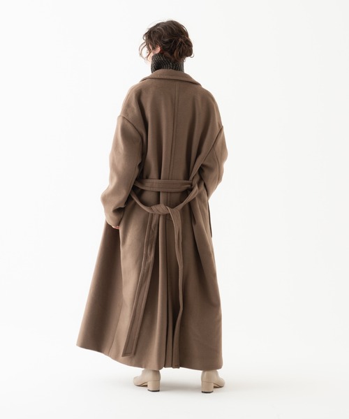LAYMEE（レイミー）の「Wide wool coat / ワイドウールコート（その他アウター・レディース・ブラック/パープル/モカ・FREE）」の15枚目の写真