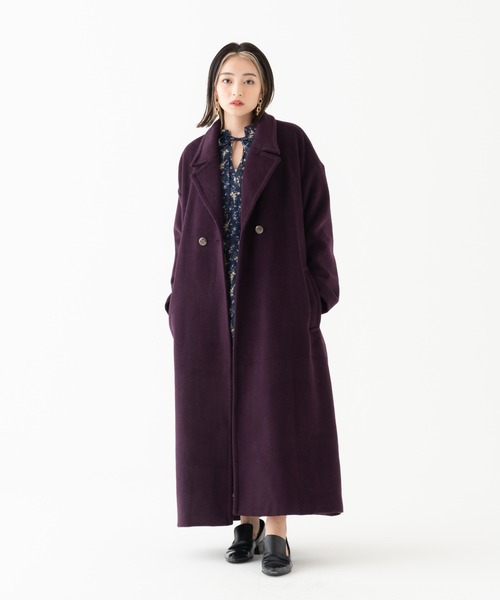 LAYMEE（レイミー）の「Wide wool coat / ワイドウールコート（その他アウター・レディース・ブラック/パープル/モカ・FREE）」の17枚目の写真