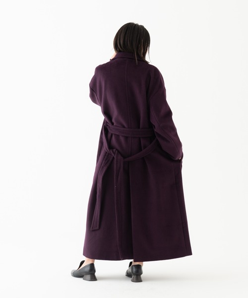 LAYMEE（レイミー）の「Wide wool coat / ワイドウールコート（その他アウター・レディース・ブラック/パープル/モカ・FREE）」の18枚目の写真