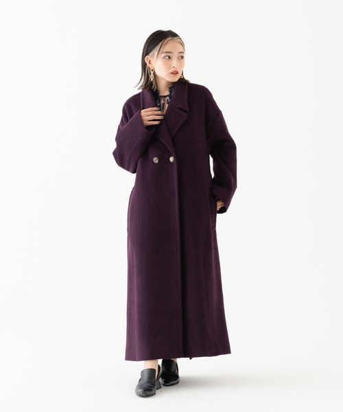 LAYMEE（レイミー）の「Wide wool coat / ワイドウールコート（その他アウター・レディース・ブラック/パープル/モカ・FREE）」の19枚目の写真