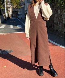 Per sist ence | Per sist ence/パーシエンス　起毛ツイル ジャンパースカート(ジャンパースカート)