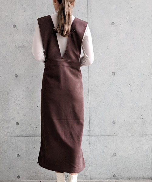 Per sist ence（パーシエンス）の「Per sist ence/パーシエンス　起毛ツイル ジャンパースカート（ジャンパースカート・レディース・ブラック/ブラウン/アイボリー・FREE）」の20枚目の写真