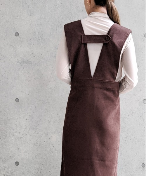 Per sist ence（パーシエンス）の「Per sist ence/パーシエンス　起毛ツイル ジャンパースカート（ジャンパースカート・レディース・ブラック/ブラウン/アイボリー・FREE）」の18枚目の写真