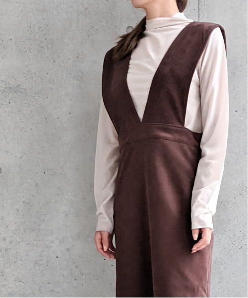 Per sist ence（パーシエンス）の「Per sist ence/パーシエンス　起毛ツイル ジャンパースカート（ジャンパースカート・レディース・ブラック/ブラウン/アイボリー・FREE）」の16枚目の写真