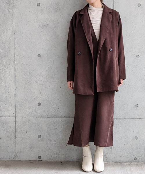 Per sist ence（パーシエンス）の「Per sist ence/パーシエンス　起毛ツイル ジャンパースカート（ジャンパースカート・レディース・ブラック/ブラウン/アイボリー・FREE）」の13枚目の写真