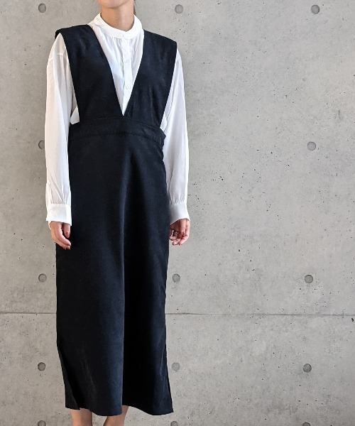 Per sist ence（パーシエンス）の「Per sist ence/パーシエンス　起毛ツイル ジャンパースカート（ジャンパースカート・レディース・ブラック/ブラウン/アイボリー・FREE）」の11枚目の写真