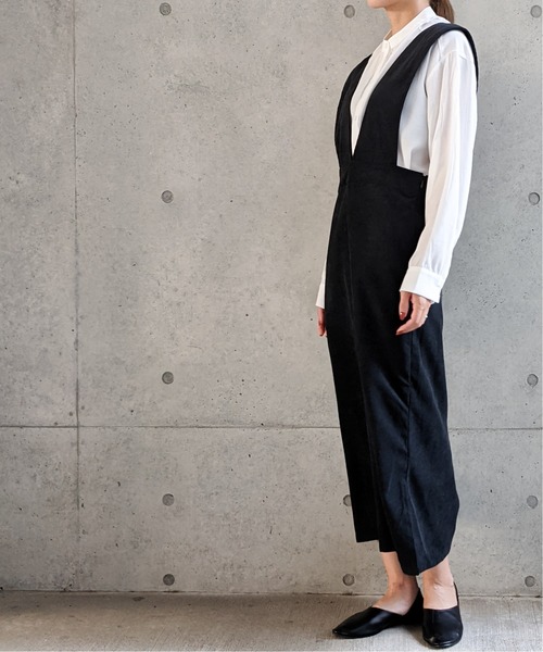 Per sist ence（パーシエンス）の「Per sist ence/パーシエンス　起毛ツイル ジャンパースカート（ジャンパースカート・レディース・ブラック/ブラウン/アイボリー・FREE）」の10枚目の写真