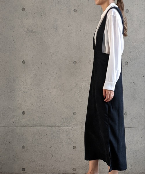 Per sist ence（パーシエンス）の「Per sist ence/パーシエンス　起毛ツイル ジャンパースカート（ジャンパースカート・レディース・ブラック/ブラウン/アイボリー・FREE）」の9枚目の写真
