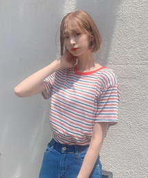 【Voyage titty&Co.】マルチボーダーTee