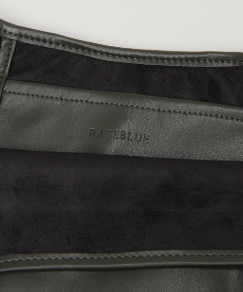 RAGEBLUE(レイジブルー)の「レザータッチトートBAG/215157(トートバッグ・メンズ・ダークブラウン/ダークグレー/ブラック/ベージュ/ブラック系その他/ダークグリーン・FREE)」の14枚目の写真