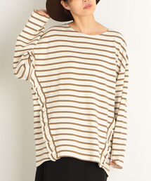 fredy repit | OEバスクボーダー フリルBigTシャツ(Tシャツ/カットソー)