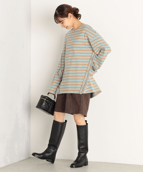 fredy repit(フレディレピ)の「OEバスクボーダー フリルBigTシャツ(Tシャツ/カットソー・レディース・ホワイト系その他4/ブラック系その他3/ブルー系その他3/レッド系その他3・38)」の10枚目の写真