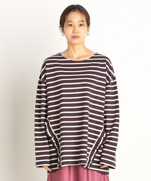 fredy repit(フレディレピ)の「OEバスクボーダー フリルBigTシャツ(Tシャツ/カットソー・レディース・ホワイト系その他4/ブラック系その他3/ブルー系その他3/レッド系その他3・38)」の15枚目の写真