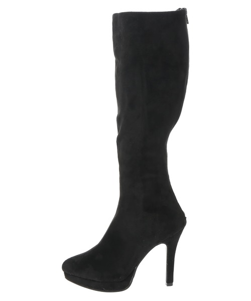 DURAS（デュラス）の「美脚スエードロングブーツ（ブーツ・レディース・ブラック・SMALL/MEDIUM）」の4枚目の写真