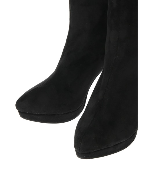 DURAS（デュラス）の「美脚スエードロングブーツ（ブーツ・レディース・ブラック・SMALL/MEDIUM）」の6枚目の写真