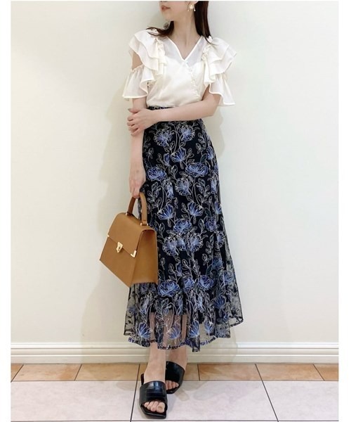 LILY BROWN（リリーブラウン）の「フリルカシュクールブラウス（シャツ