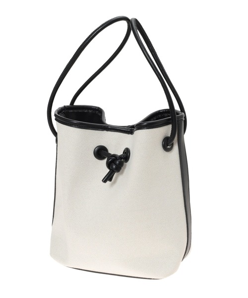 fifth（フィフス）の「パイピング切り替え巾着バッグ（ハンドバッグ・レディース・ライトベージュ/ブラウン/ブラック・MEDIUM）」の4枚目の写真