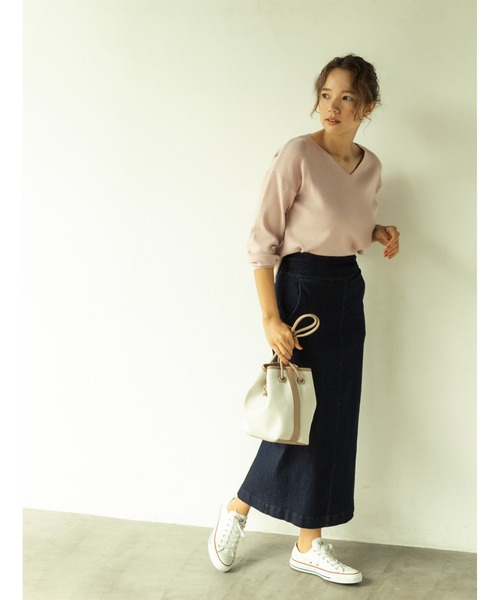 fifth（フィフス）の「パイピング切り替え巾着バッグ（ハンドバッグ・レディース・ライトベージュ/ブラウン/ブラック・MEDIUM）」の17枚目の写真