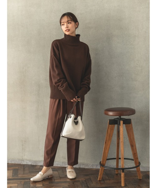 fifth（フィフス）の「パイピング切り替え巾着バッグ（ハンドバッグ・レディース・ライトベージュ/ブラウン/ブラック・MEDIUM）」の12枚目の写真