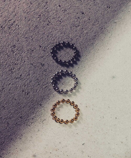 and cloud(アンドクラウド)の「Ball Chain Ring(リング・レディース・ブラック/シルバー/イエローゴールド・M/L/S)」の2枚目の写真