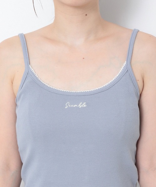 Heather（ヘザー）の「プチ刺繍ロゴキャミソール　239253（キャミソール・レディース・ホワイト/ブラック/ブルー・FREE）」の15枚目の写真