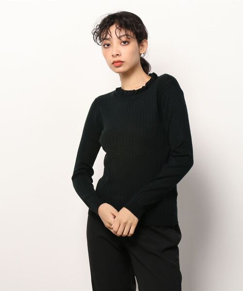 ASTORIA ODIER(アストリアオディール)の「フリルハイネックリブニットプルオーバー(ニット/セーター・レディース・ピンク/ラベンダー/ブラック/ホワイト・LARGE/SMALL/MEDIUM)」の9枚目の写真