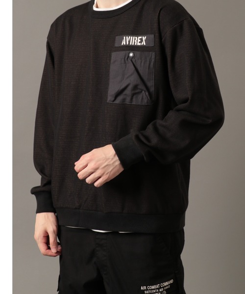 AVIREX（アヴィレックス）の「シャギー サーマル プルオーバー / SHAGGY THERMAL PULLOVER / アヴィレックス / AVIREX（Tシャツ/カットソー・メンズ・オリーブ/サンドベージュ/ブラック・LARGE/XX-LARGE/X-LARGE/MEDIUM）」の11枚目の写真