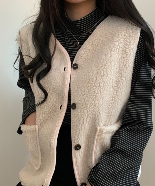 Girly Doll(ガーリードール)の「ハイネックボーダーカットソー(Tシャツ/カットソー・レディース・ホワイト/ブラック/ブラウン/グレー/グリーン・FREE)」の13枚目の写真