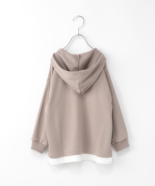 GLOBAL WORK（グローバルワーク）の「キッズ/イージ－DRYスキッパーパーカー/229727（パーカー・キッズ・チャコールグレー/ベージュ系その他3・110cm/100cm/120cm/130cm/140cm/150cm/160cm）」の3枚目の写真