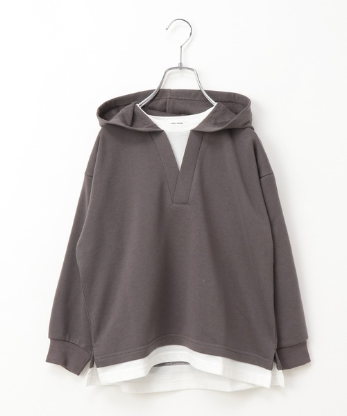 GLOBAL WORK（グローバルワーク）の「キッズ/イージ－DRYスキッパーパーカー/229727（パーカー・キッズ・チャコールグレー/ベージュ系その他3・110cm/100cm/120cm/130cm/140cm/150cm/160cm）」の16枚目の写真